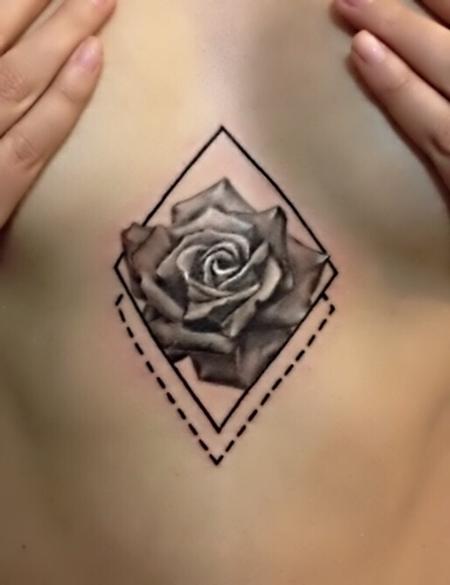 Tattoos - Rhombus Rose - 127214